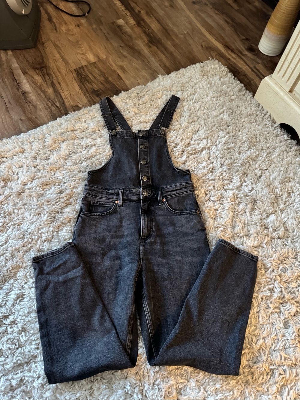 We The Free Black Denim High-Bib Overalls - Picture 2 of 7